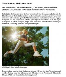 Verstauchter Fuss, was nun?